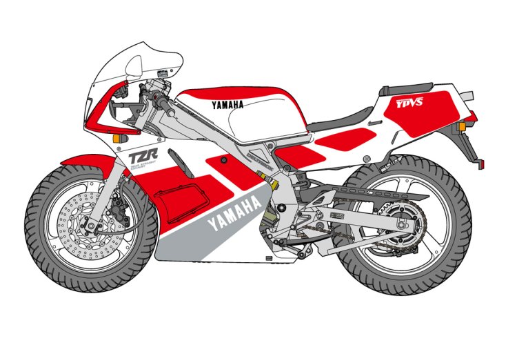 1:12 Hasegawa 21517 Yamaha TZR250 3MA 1989 - Japanse Motorfiets - Has21517 15 - HAS21517