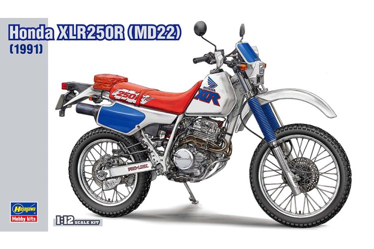 1:12 Hasegawa 21518 Honda XLR250R MD22 1991 - Japanse Motorfiets - Has21518 1 - HAS21518