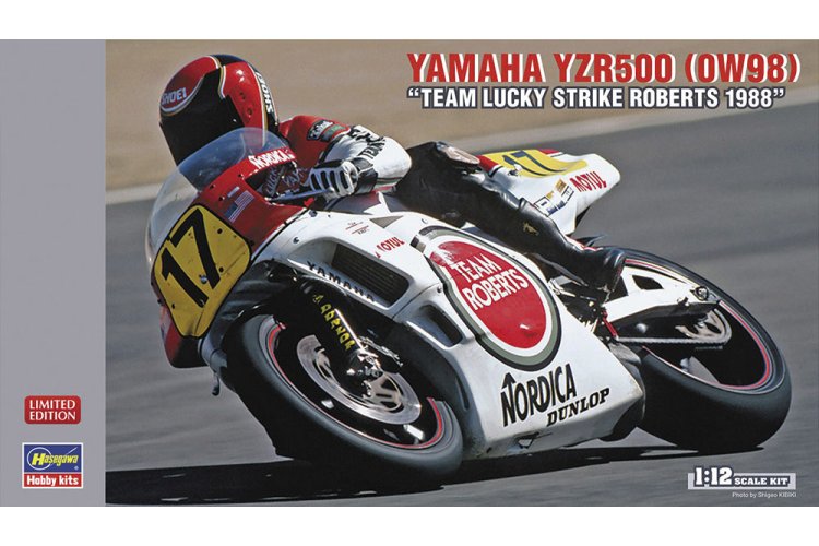 1:12 Hasegawa 21707 Yamaha YZR500 OW98 Team Lucky Strike Roberts 1988 - GP-Race-uitvoering - Motorfiets - Has21707 1 - HAS21707