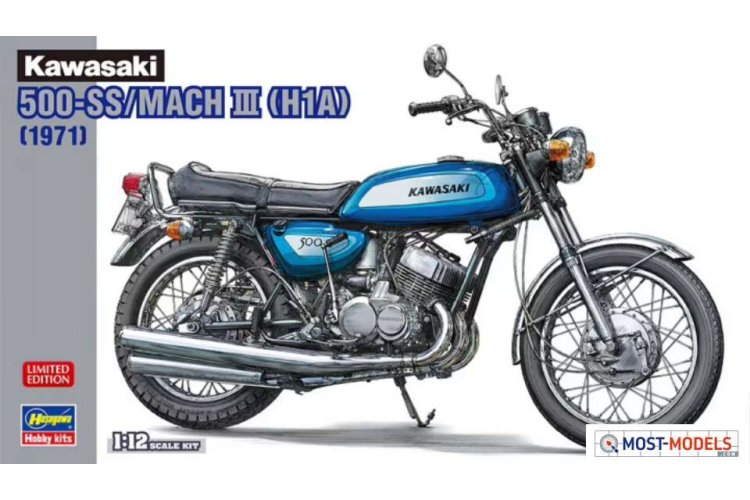 1:12 Hasegawa 21735 Kawasaki 500-SS Mach III Motor - Has21735 1 - HAS21735