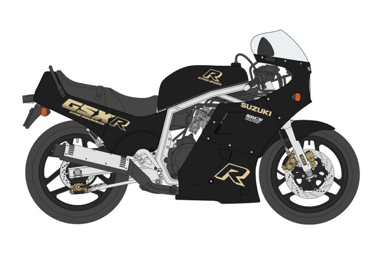 1:12 Hasegawa 21749 Suzuki GSX-R750(H)(GR71G) Black Gold Color - Has21749 2 - HAS21749
