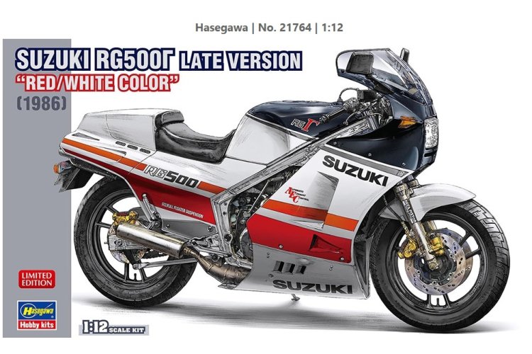 1:12 Hasegawa 21764 Suzuki RG500&Gamma; Late Versie "Rood/Wit Kleur" (1986) - Motorfiets - Has21764 1 - HAS21764