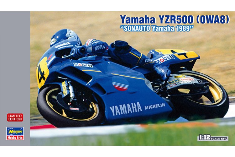 1:12 Hasegawa 21768 Yamaha YZR500 &ndash; 0WA8 &ndash; Sonauto Yamaha 1989 &ndash; Motorfiets - Has21768 1 - HAS21768