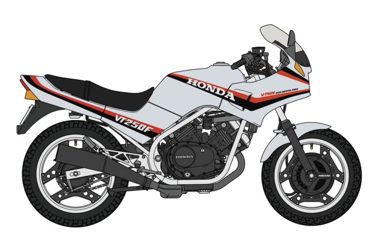 1:12 Hasegawa 21771 Honda VT250F MC08 1984 - Zilverkleurig - Motorfiets - Has21771 2 - HAS21771