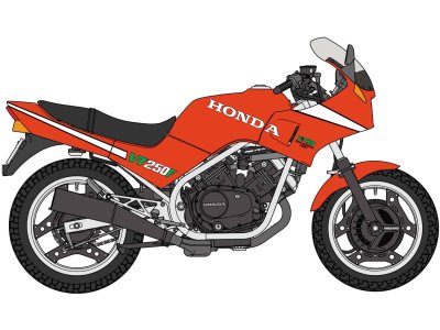 1:12 Hasegawa 21780 Honda VT250F MC08 1984 Red Color - Japanse Motorfiets - Has21780 1 - HAS21780