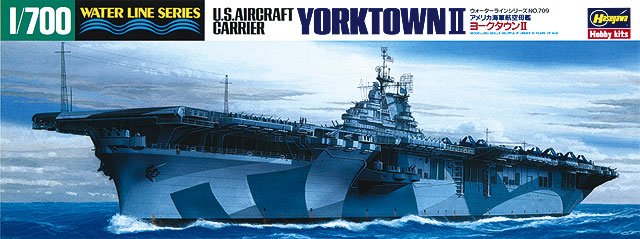 1:700 Hasegawa 49709 USS Yorktown II WWII &ndash; Essex-Class &ndash; Water Line Series &ndash; American Aircraft Carrier - Has49709 1 - HAS49709