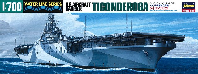 1:700 Hasegawa 49710 USS Ticonderoga CV-14 WWII &ndash; Essex-Class &ndash; Water Line Series &ndash; American Aircraft Carrier - Has49710 1 - HAS49710