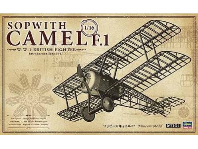 1:16 Hasegawa 50031 MU01 Sopwith Camel F.1 Plane - Has50031 - HAS50031