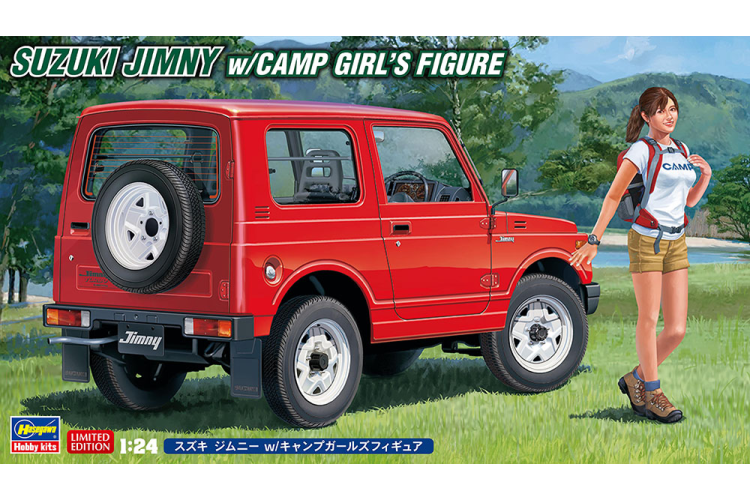1:24 Hasegawa 52301 Suzuki Jimny w/Camp Girl's Figure - Has52301 - HAS52301