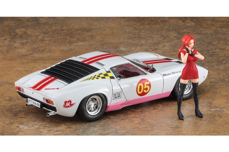 1:24 Hasegawa 52344 Wild Egg Girls Lamborghini Miura P400 SV &ndash; Mikumo Shiranagi &ndash; with Figure - Has52344 3 - HAS52344