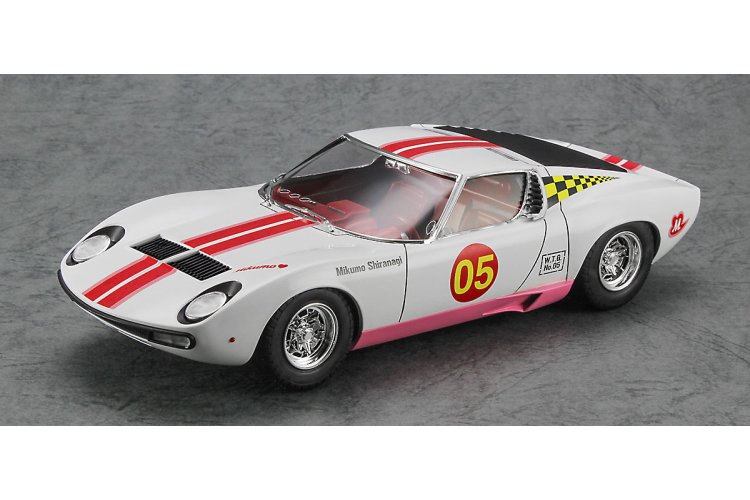 1:24 Hasegawa 52344 Wild Egg Girls Lamborghini Miura P400 SV &ndash; Mikumo Shiranagi &ndash; with Figure - Has52344 6 - HAS52344