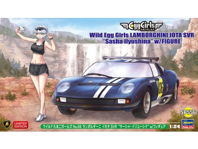 1:24 Hasegawa 52356 Wild Egg Girls Lamborghini Jota SVR Sasha Ilyushina with Figure - Italian Sports Car - Has52356 1 - HAS52356