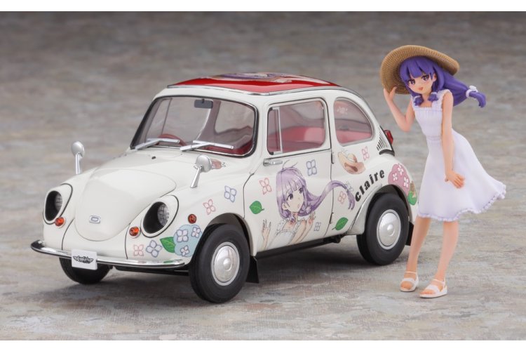 1:24 Hasegawa 52448 Egg Girls Subaru 360 Deluxe - Claire Frost - met Figuur - Auto - Has52448 2 - HAS52448