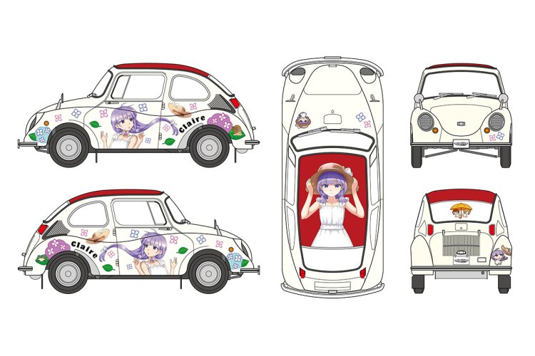 1:24 Hasegawa 52448 Egg Girls Subaru 360 Deluxe - Claire Frost - met Figuur - Auto - Has52448 7 - HAS52448