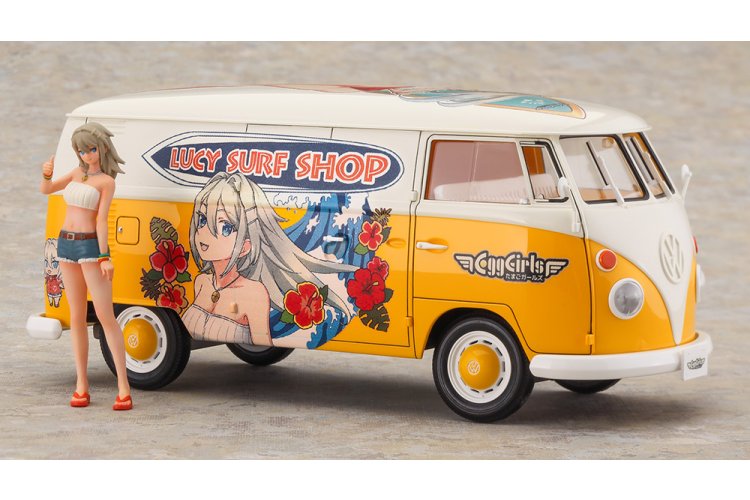 1:24 Hasegawa 52458 Volkswagen Type 2 Delivery Van &ndash; Lucy McDonnell with Figure &ndash; German Car - Has52458 2a - HAS52458