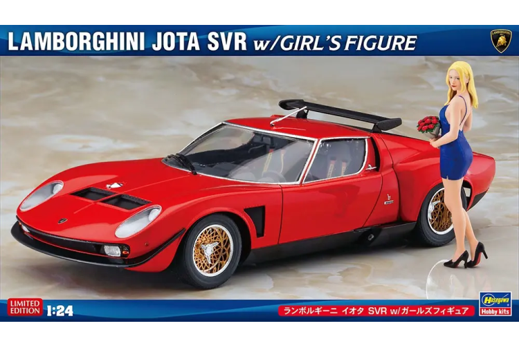 1:24 Hasegawa 52479 Lamborghini Jota SVR with Girl Figure &ndash; Italian Sports Car - Has52479 1 - HAS52479