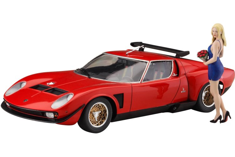 1:24 Hasegawa 52479 Lamborghini Jota SVR with Girl Figure &ndash; Italian Sports Car - Has52479 2 - HAS52479