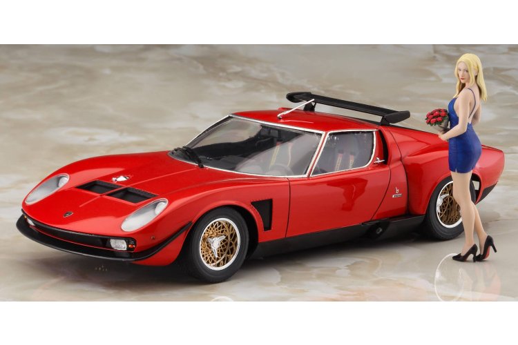 1:24 Hasegawa 52479 Lamborghini Jota SVR with Girl Figure &ndash; Italian Sports Car - Has52479 3 - HAS52479