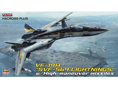 1:72 Hasegawa 65799 Macross Plus VF-19A &ndash; SVF-569 Lightnings with High-Maneuver Missiles &ndash; Science Fiction - Has65799 1 - HAS65799