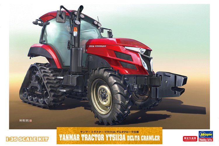 1:35 Hasegawa 66104 Yanmar Tractor YT5113A -Delta-rupsaandrijving Specificatie - Landbouwtractor - Has66104 1 - HAS66104