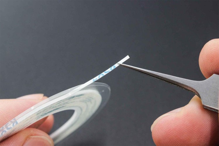 Hasegawa 71050 TL20 Ultra Fine Double-Sided Tape - White - 1mm x 5m - Has71050 xs 1 - HAS71050-XS