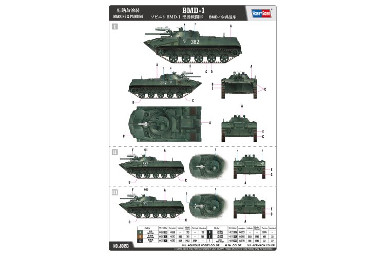 1:35 HobbyBoss 80153 BMD-1 - Sovjet Gepantserd Luchtlandingsgevechtsvoertuig - Hbs80153 4 - HBS80153