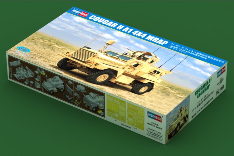 1:35 HobbyBoss 80156 Cougar H A1 4x4 MRAP - Amerikaans Gepantserd Voertuig - Hbs80156 2 - HBS80156