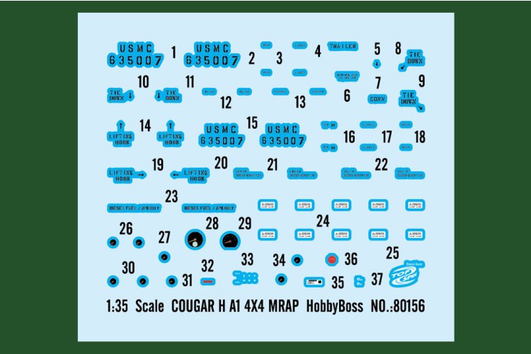 1:35 HobbyBoss 80156 Cougar H A1 4x4 MRAP - Amerikaans Gepantserd Voertuig - Hbs80156 3 - HBS80156