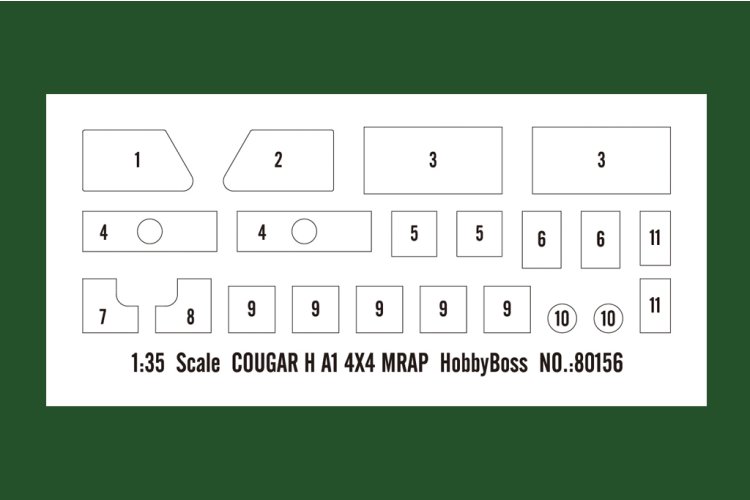 1:35 HobbyBoss 80156 Cougar H A1 4x4 MRAP - Amerikaans Gepantserd Voertuig - Hbs80156 4 - HBS80156