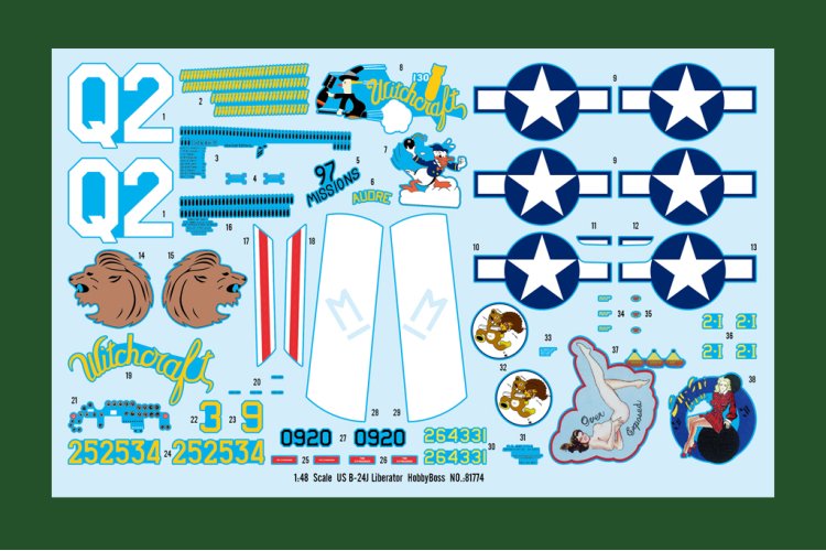 1:48 HobbyBoss 81774 US B-24J Liberator Plane - Hbs81774 2 - HBS81774