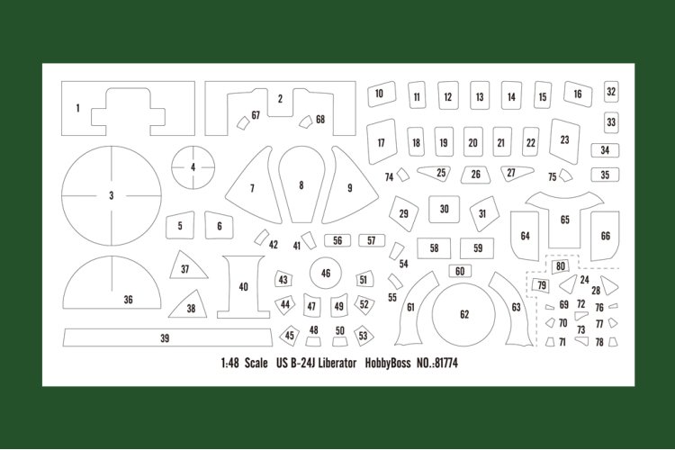 1:48 HobbyBoss 81774 US B-24J Liberator Plane - Hbs81774 3 - HBS81774