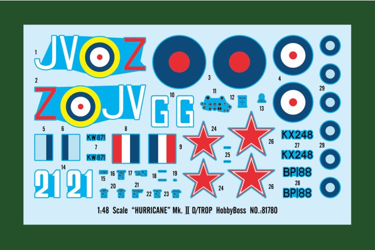 1:48 HobbyBoss 81780 Hawker Hurricane Mk.IId/Trop - Propeller Vliegtuig - Hbs81780 3 - HBS81780