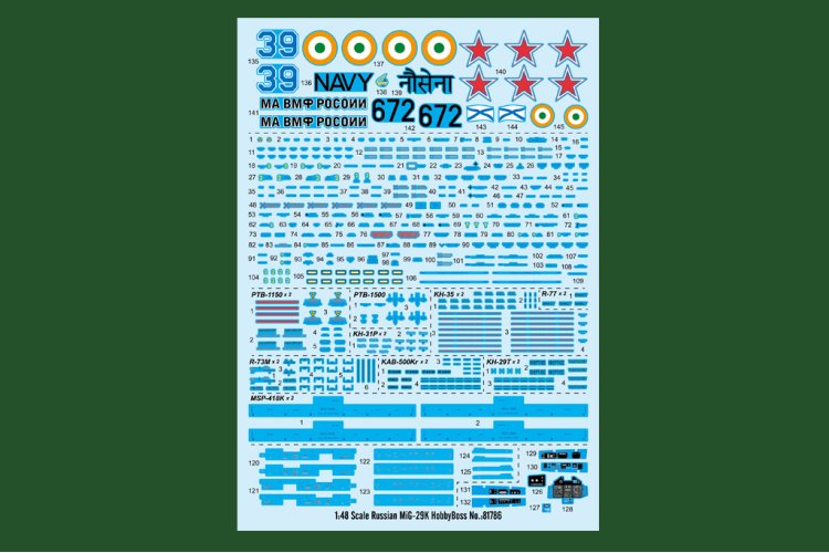 1:48 HobbyBoss 81786 Russian MiG-29K Plane - Hbs817862 - HBS81786