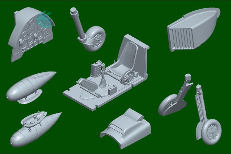 1:48 HobbyBoss 81791 Messerschmitt Bf109E-3 - Propeller Vliegtuig - Hbs81791 10 - HBS81791