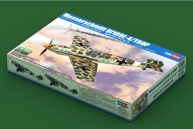 1:48 HobbyBoss 81793 Messerschmitt Bf 109E-4/Trop &ndash; WWII German Propeller Aircraft - Hbs81793 2 - HBS81793