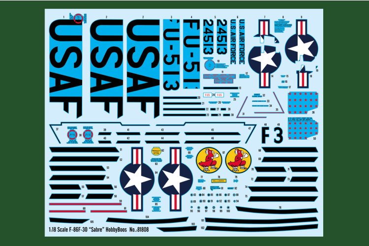1:18 HobbyBoss 81808 F-68F-30 Sabre - Hbs81808 3 - HBS81808