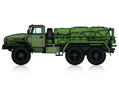 1:72 HobbyBoss 82962 URAL-4320 APA-5D Airport Starter Vehicle - Sovjet Militaire Truck - Hbs82962 1 - HBS82962