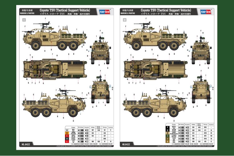 1:35 HobbyBoss 84522 Coyote TSV - Tactical Support Vehicle - Hbs84522 3 - HBS84522