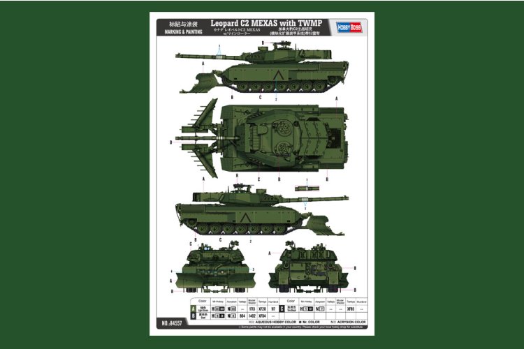 1:35 HobbyBoss 84557 Leopard C2 MEXAS with TWMP Tank - Hbs84557 4 - HBS84557