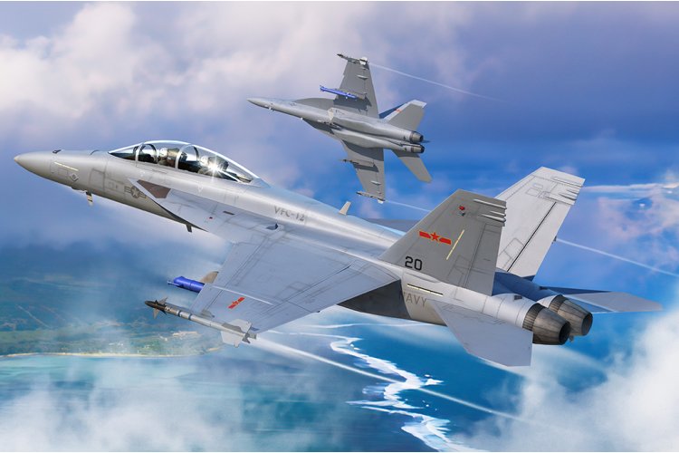 1:48 HobbyBoss 85819 Boeing F/A-18F Super Hornet VFC-12 - Amerikaanse Straaljager - Hbs85819 1 - HBS85819