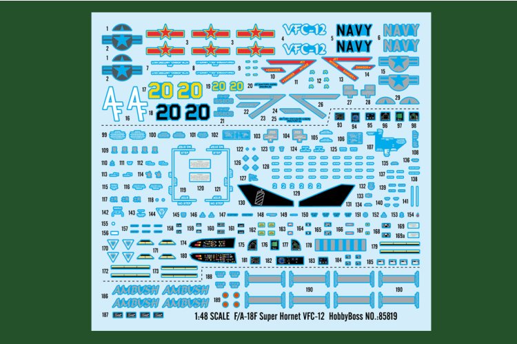 1:48 HobbyBoss 85819 Boeing F/A-18F Super Hornet VFC-12 - Amerikaanse Straaljager - Hbs85819 3 - HBS85819