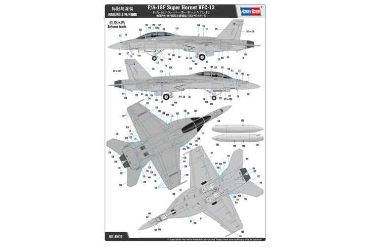 1:48 HobbyBoss 85819 Boeing F/A-18F Super Hornet VFC-12 - Amerikaanse Straaljager - Hbs85819 6 - HBS85819