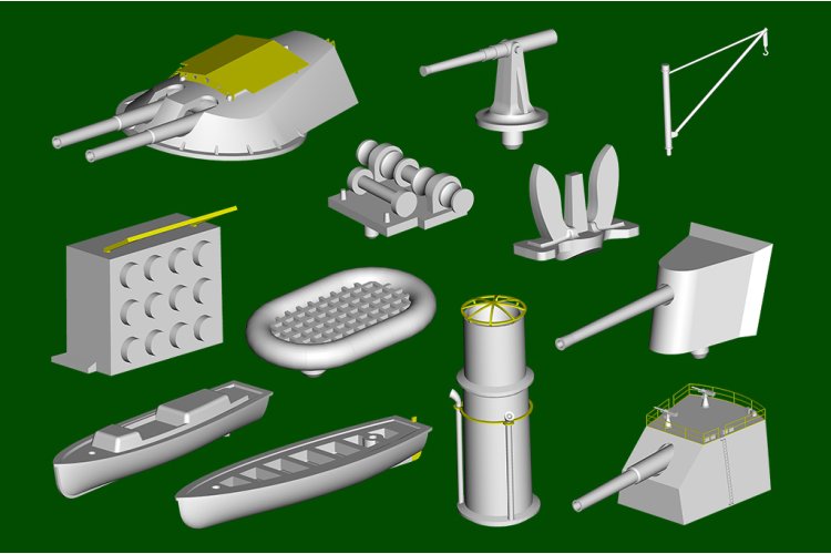 1:350 HobbyBoss 86518 HMS Lord Clive &ndash; Lord Clive-class Monitor &ndash; WWI British Motor Ship - Hbs86518 7 - HBS86518