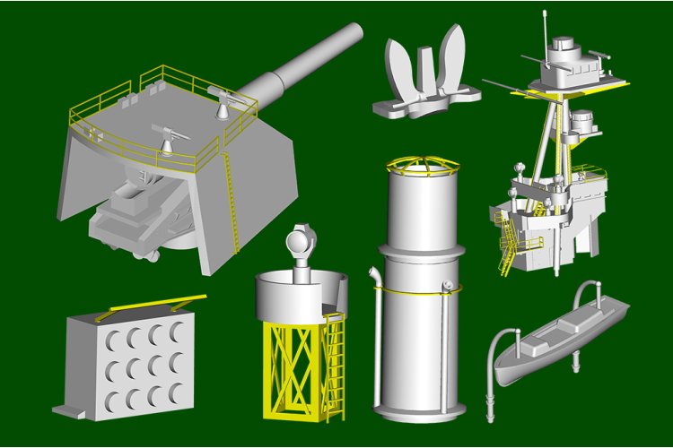 1:350 HobbyBoss 86519 HMS General Wolfe WWII &ndash; Lord Clive-klasse &ndash; Brits Monitor - Hbs86519 7 - HBS86519