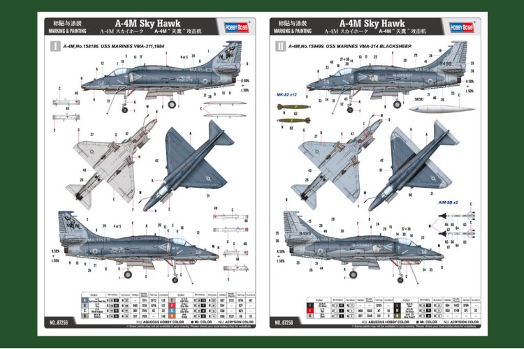 1:72 HobbyBoss 87256 A-4M Sky Hawk Plane - Hbs87256 3 - HBS87256