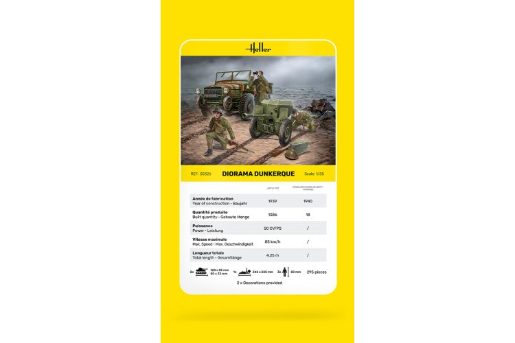 1:35 Heller 30326 Laffly Truck - Military Diorama Dunkerque - Hel30326 5 - HEL30326