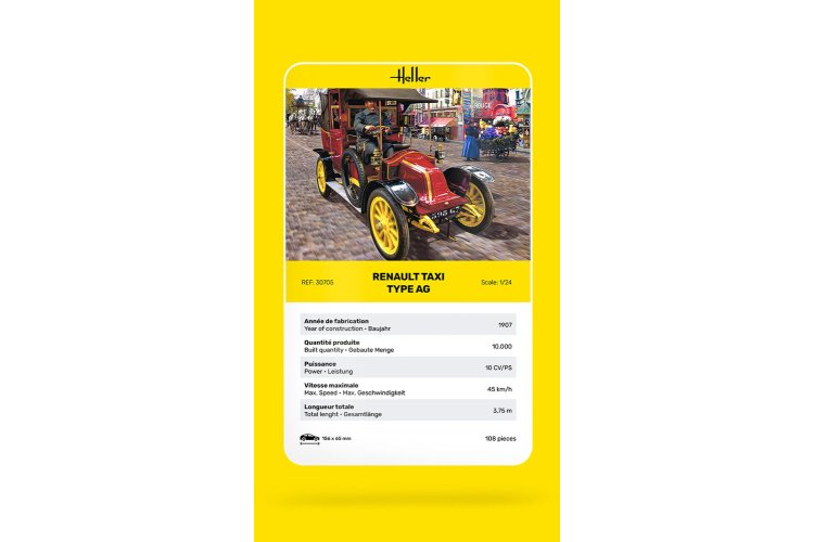 1:24 Heller 30705 Renault Taxi Type AG - Hel30705 3 - HEL30705