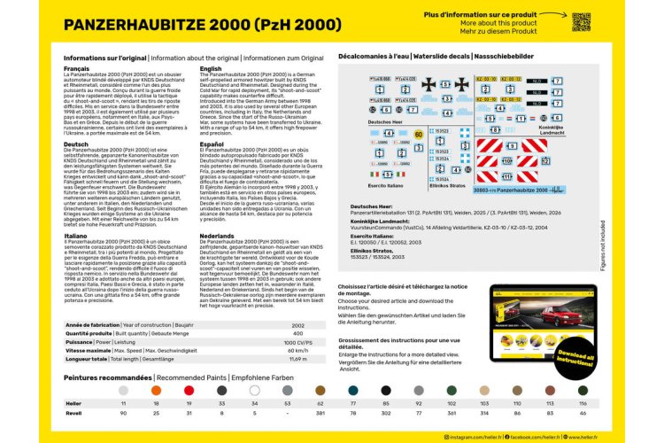 1:72 Heller 30803 Panzerhaubitze 2000 (PzH 2000) - German Self-Propelled Howitzer - Hel30803 4 - HEL30803