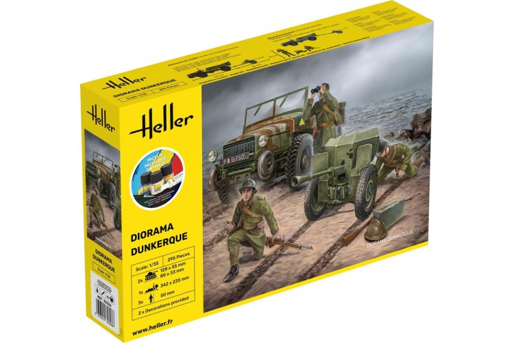1:35 Heller 35326 Laffly Truck - Military Diorama Dunkerque - Starter Kit - Hel35326 1 - HEL35326