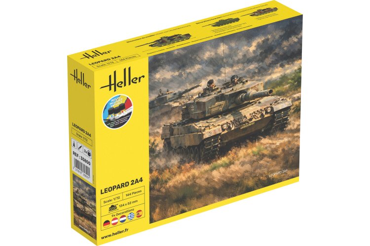1:72 Heller 35800 Leopard 2A4 - German Main Battle Tank - Starter Kit - Hel35800 1 - HEL35800
